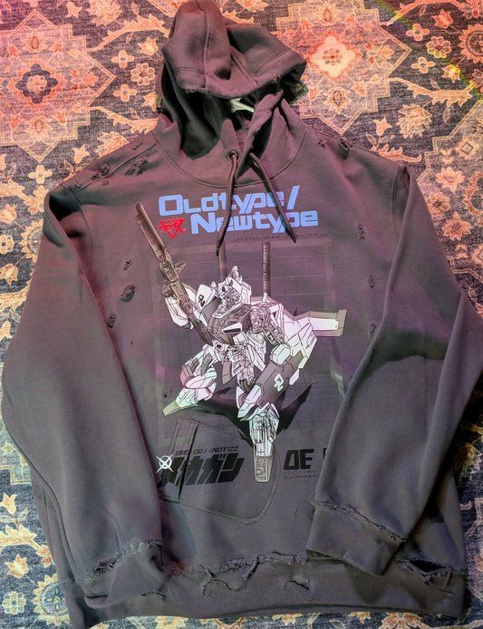The "Black-Ops" BMS-001 (NOT)ZZ Heavy Distressed Hoodie (2XL)
