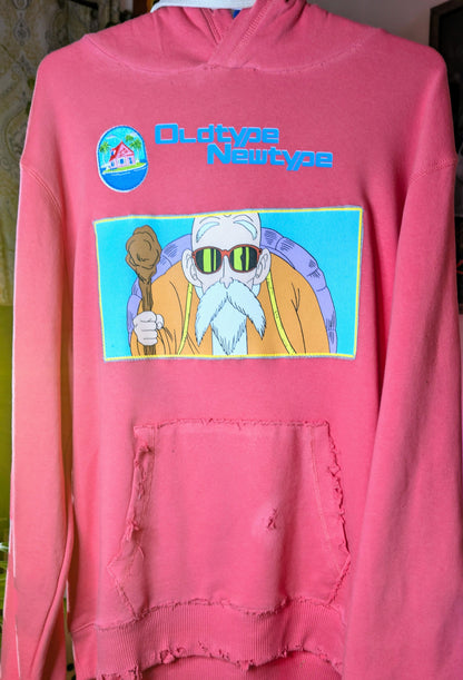 The "Turtle Hermit" Distressed Hoodie (XL)