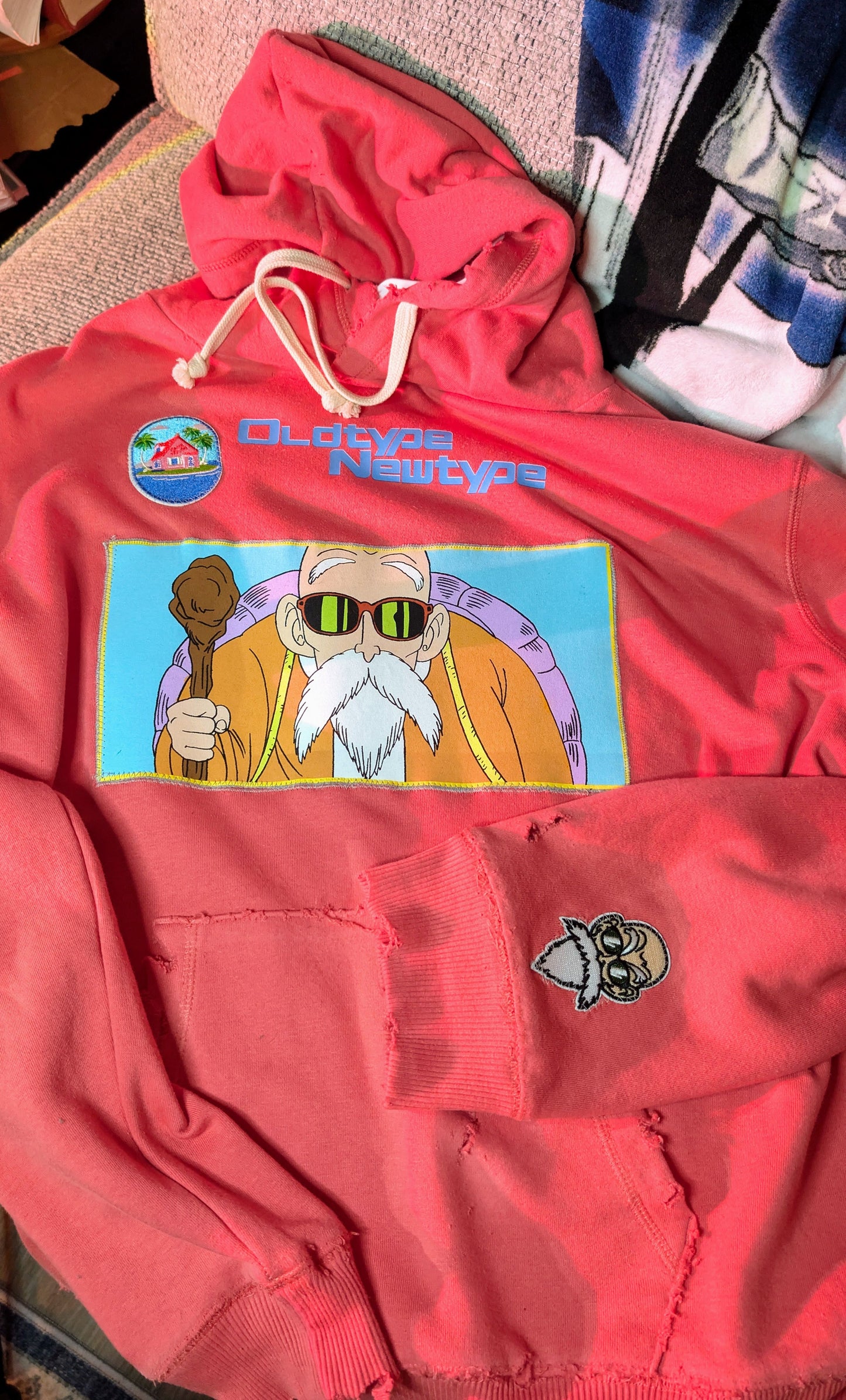 The "Turtle Hermit" Distressed Hoodie (XL)