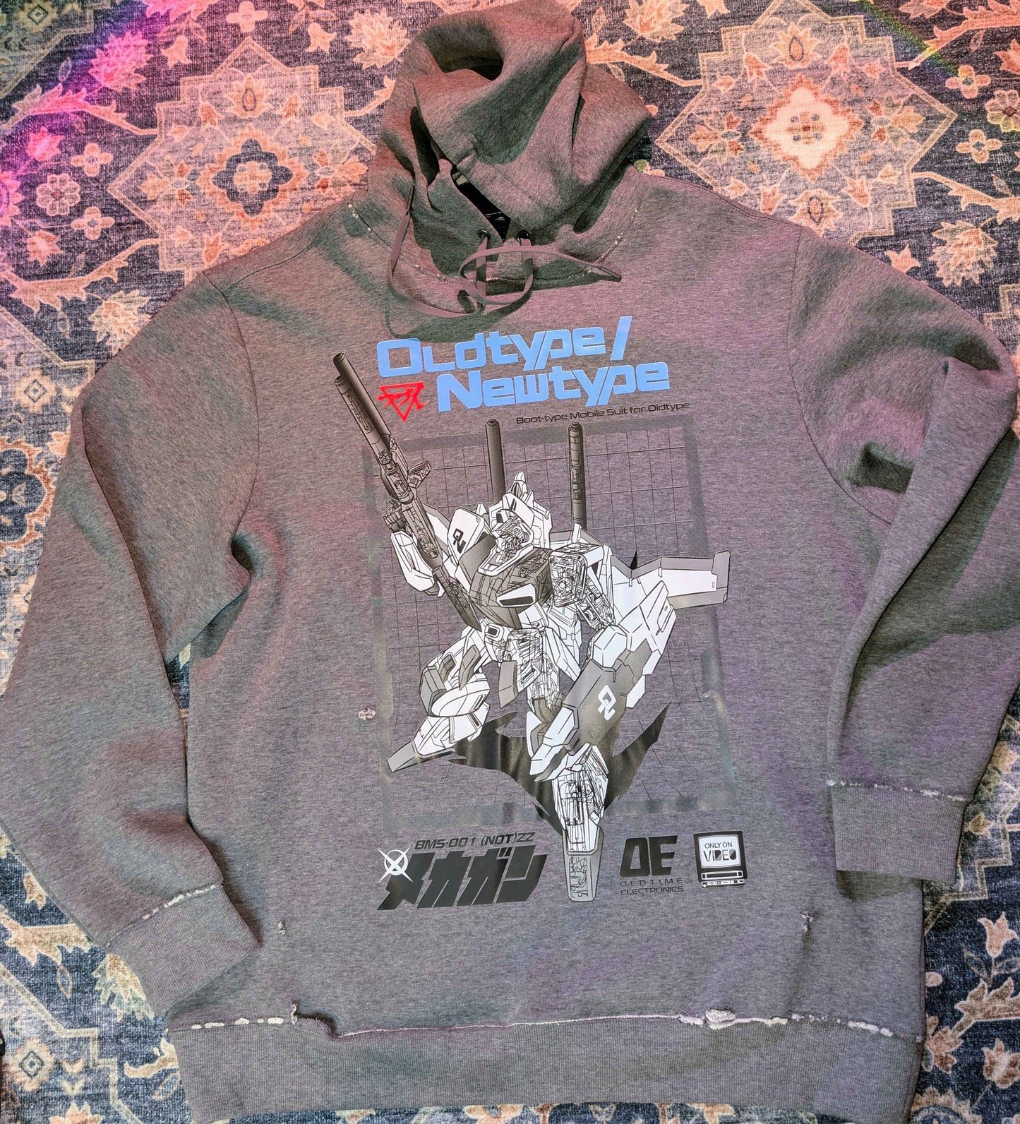 The "BMS-001 (NOT)ZZ Prototype" Heavyweight Distressed Hoodie (XL)