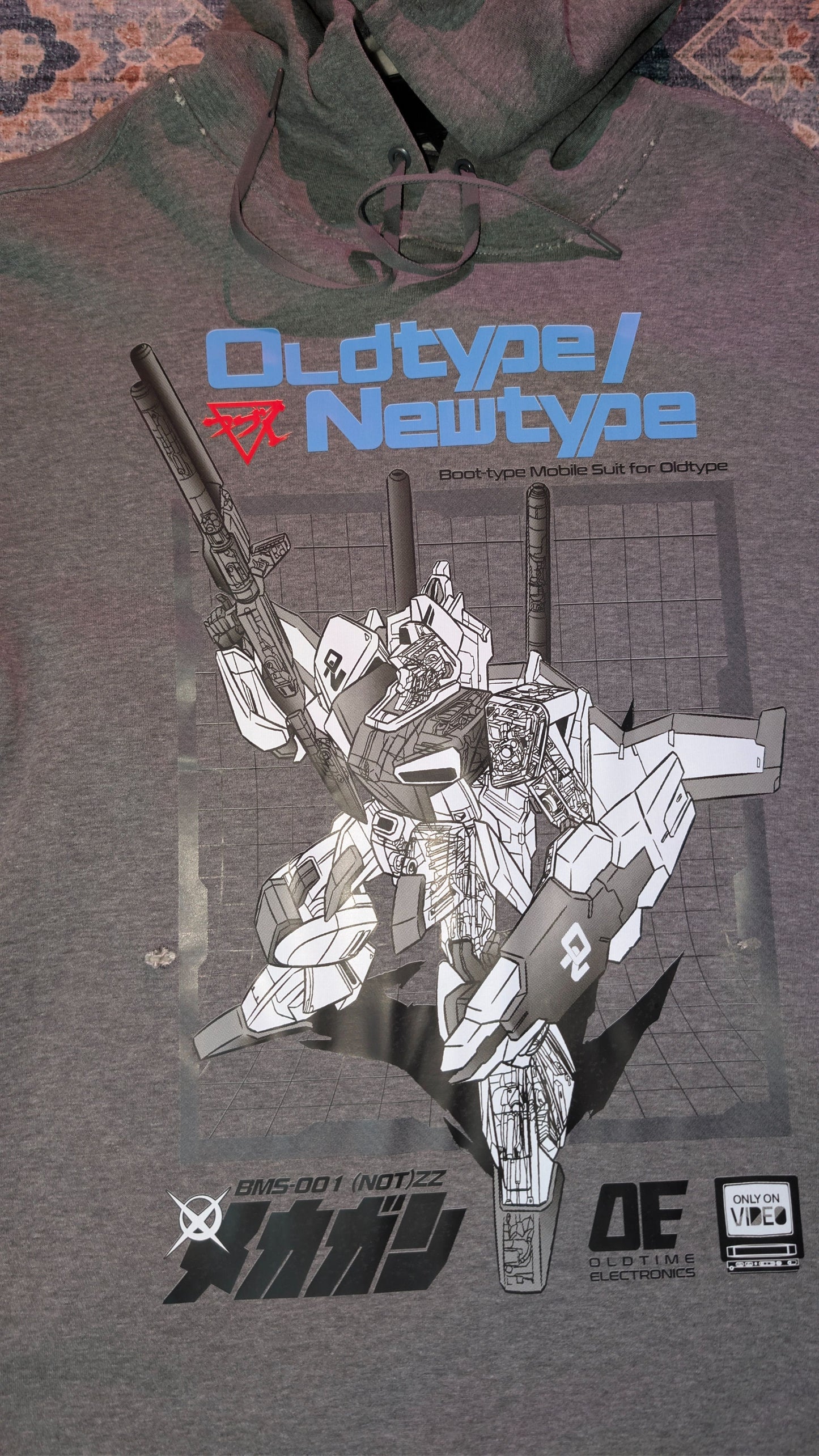 The "BMS-001 (NOT)ZZ Prototype" Heavyweight Distressed Hoodie (XL)