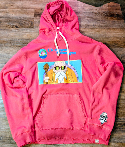 The "Turtle Hermit" Distressed Hoodie (XL)