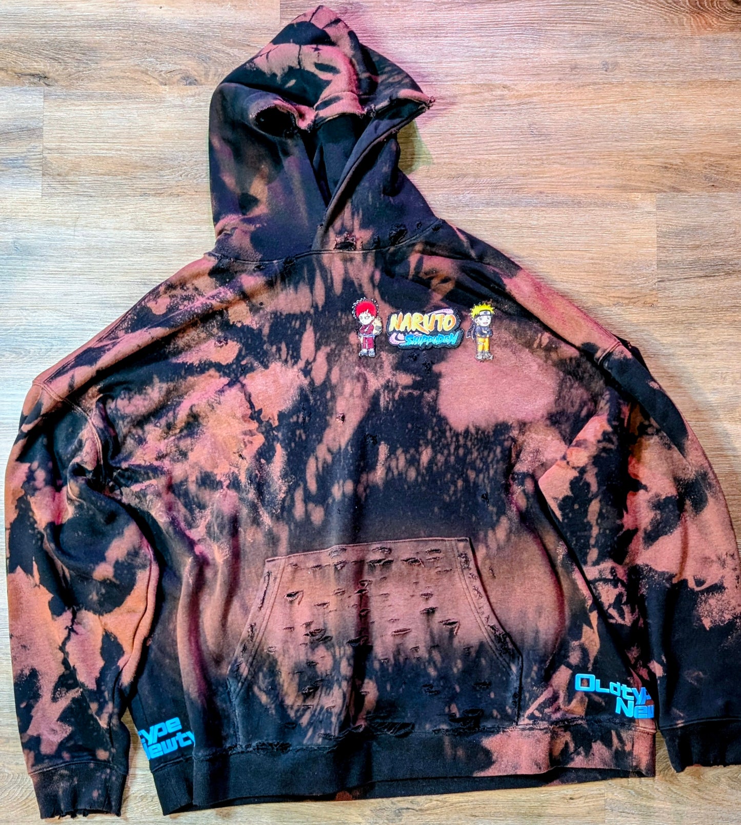 The "Will of Fire" Heavy Distressed Acid-Wash Hoodie (3X)